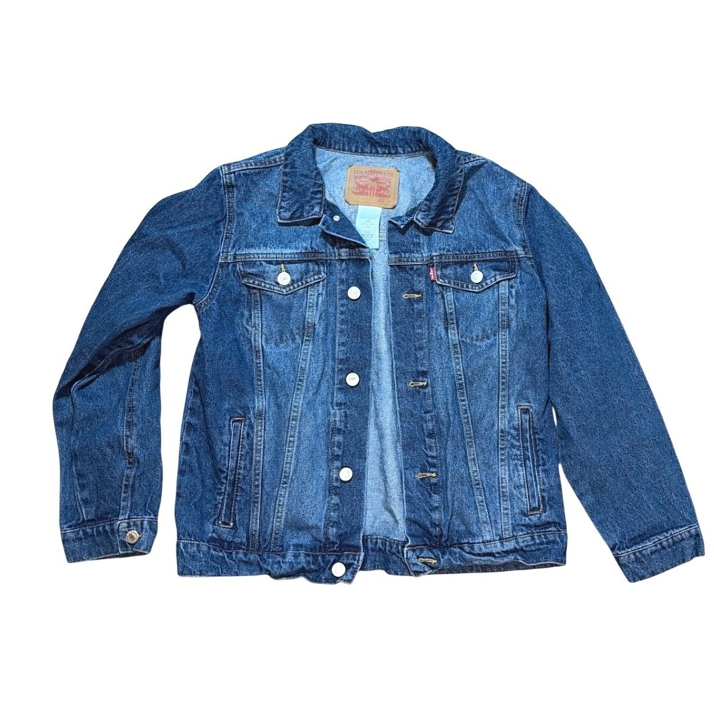 Levi's Kids Classic Retro School Trucker Denim Jacket Medium Wash Blue L (12/14)